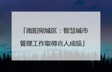 南阳宛城区：智慧城市管理工作取得喜人成绩