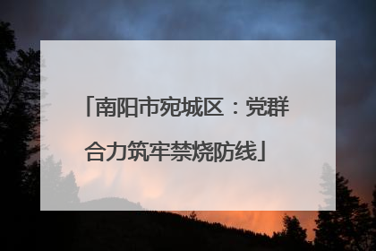 南阳市宛城区：党群合力筑牢禁烧防线