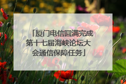 厦门电信圆满完成第十七届海峡论坛大会通信保障任务
