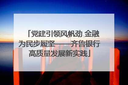 党建引领风帆劲 金融为民步履坚——齐鲁银行高质量发展新实践