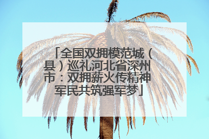 全国双拥模范城（县）巡礼河北省深州市：双拥薪火传精神 军民共筑强军梦