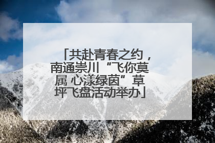 共赴青春之约，南通崇川“飞你莫属 心漾绿茵”草坪飞盘活动举办