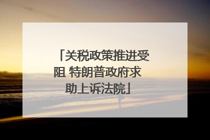 关税政策推进受阻 特朗普政府求助上诉法院