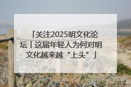 关注2025明文化论坛丨这届年轻人为何对明文化越来越“上头”