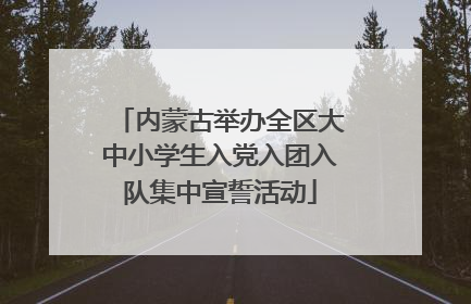 内蒙古举办全区大中小学生入党入团入队集中宣誓活动