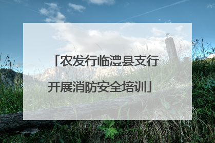 农发行临澧县支行开展消防安全培训