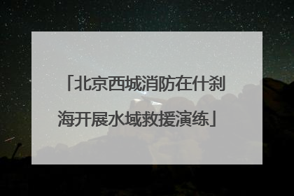 北京西城消防在什刹海开展水域救援演练