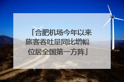 合肥机场今年以来旅客吞吐量同比增幅位居全国第一方阵