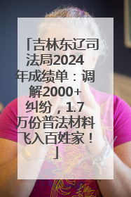 吉林东辽司法局2024年成绩单：调解2000+纠纷，1.7万份普法材料飞入百姓家！