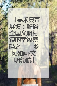 嘉禾县晋屏镇：解码全国文明村镇的幸福密码之——乡风如画·文明领航