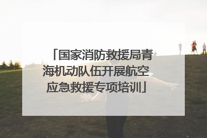 国家消防救援局青海机动队伍开展航空应急救援专项培训