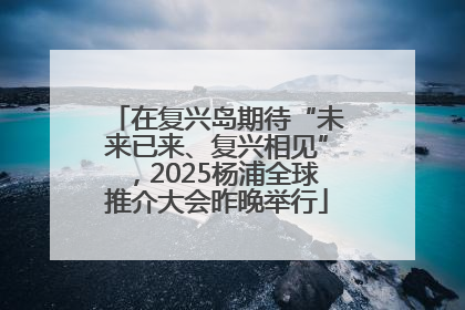 在复兴岛期待“未来已来、复兴相见”，2025杨浦全球推介大会昨晚举行