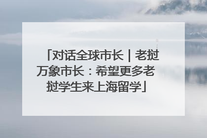 对话全球市长｜老挝万象市长：希望更多老挝学生来上海留学