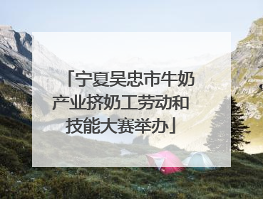 宁夏吴忠市牛奶产业挤奶工劳动和技能大赛举办