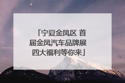 宁夏金凤区 首届金凤汽车品牌展四大福利等你来