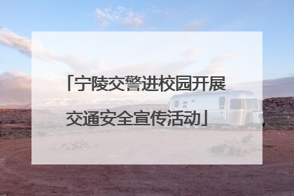 宁陵交警进校园开展交通安全宣传活动