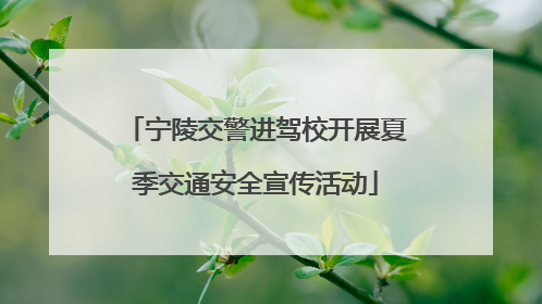 宁陵交警进驾校开展夏季交通安全宣传活动