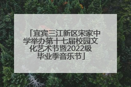 宜宾三江新区宋家中学举办第十七届校园文化艺术节暨2022级毕业季音乐节
