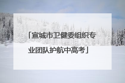 宣城市卫健委组织专业团队护航中高考