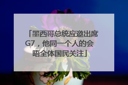 墨西哥总统应邀出席G7，他同一个人的会晤全体国民关注