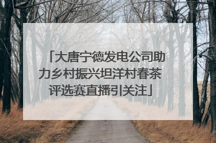大唐宁德发电公司助力乡村振兴坦洋村春茶评选赛直播引关注
