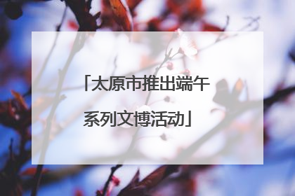 太原市推出端午系列文博活动