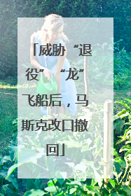 威胁“退役”“龙”飞船后，马斯克改口撤回