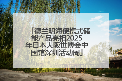 德兰明海便携式储能产品亮相2025年日本大阪世博会中国馆深圳活动周