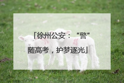 徐州公安：“警”随高考，护梦逐光