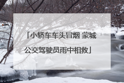 小轿车车头冒烟 蒙城公交驾驶员雨中相救
