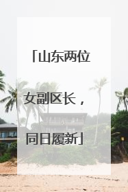 山东两位女副区长，同日履新