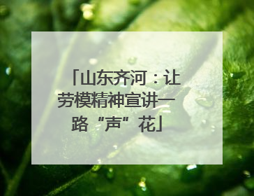 山东齐河：让劳模精神宣讲一路“声”花