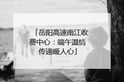 岳阳高速南江收费中心：端午温情传递暖人心