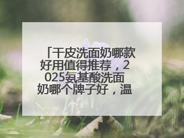 干皮洗面奶哪款好用值得推荐，2025氨基酸洗面奶哪个牌子好，温和在线
