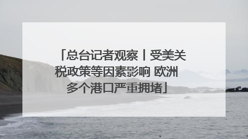总台记者观察丨受美关税政策等因素影响 欧洲多个港口严重拥堵