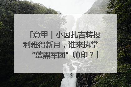 意甲｜小因扎吉转投利雅得新月，谁来执掌“蓝黑军团”帅印？