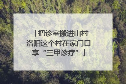 把诊室搬进山村 洛阳这个村在家门口享“三甲诊疗”