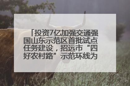 投资7亿加强交通强国山东示范区首批试点任务建设，招远市“四好农村路”示范环线为乡村振兴“开路”