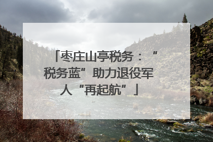枣庄山亭税务：“税务蓝”助力退役军人“再起航”