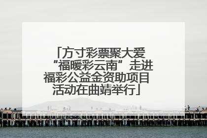 方寸彩票聚大爱 “福暖彩云南”走进福彩公益金资助项目活动在曲靖举行