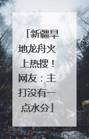 新疆旱地龙舟火上热搜！网友：主打没有一点水分