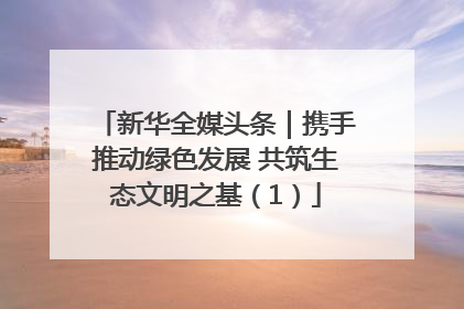 新华全媒头条｜携手推动绿色发展 共筑生态文明之基（1）