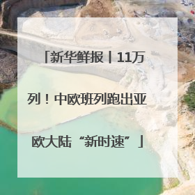 新华鲜报丨11万列！中欧班列跑出亚欧大陆“新时速”