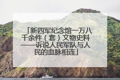 新四军纪念馆一万八千余件（套）文物史料——诉说人民军队与人民的血脉相连