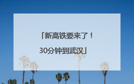 新高铁要来了！30分钟到武汉