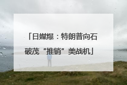 日媒爆：特朗普向石破茂“推销”美战机