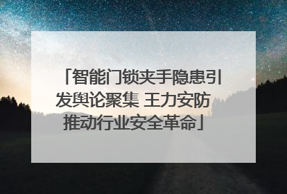 智能门锁夹手隐患引发舆论聚集 王力安防推动行业安全革命