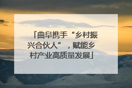 曲阜携手“乡村振兴合伙人”，赋能乡村产业高质量发展