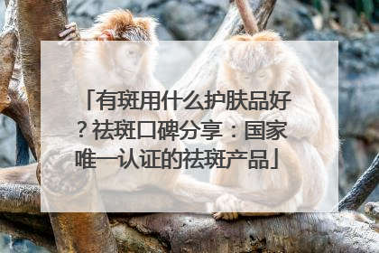 有斑用什么护肤品好？祛斑口碑分享：国家唯一认证的祛斑产品