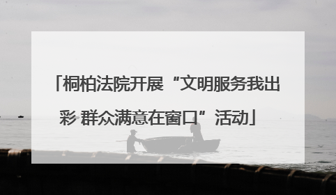 桐柏法院开展“文明服务我出彩 群众满意在窗口”活动